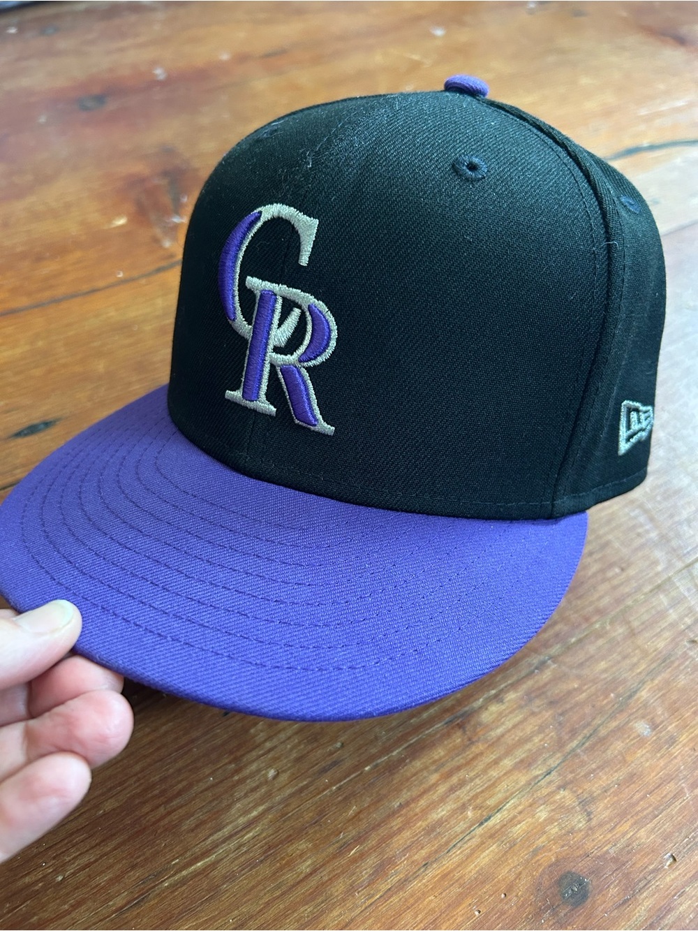 New Era Black and Purple Colorado Rockies Fitted Cap